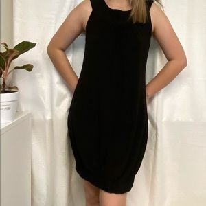 WHBM black dress with pockets.